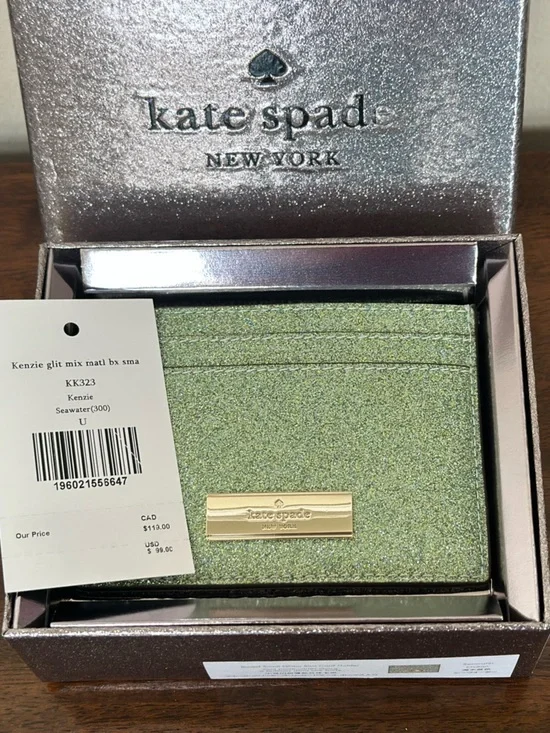 NWT - Kate Spade Kenzie Boxed Glitter Cardholder - Picture 8 of 10